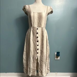 Altar’d  State  Cream/Brown Dress sz L